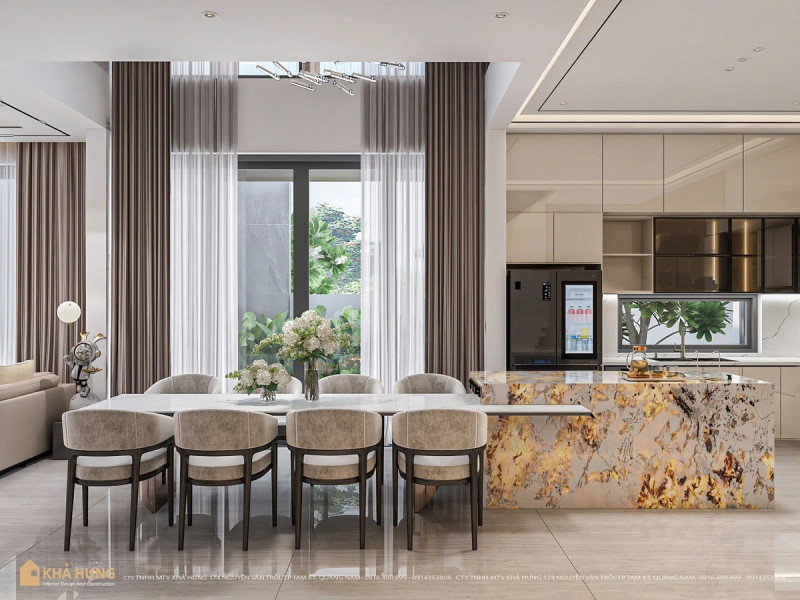 NHÀ ĐẸP QUẢNG NAM | PHÒNG BẾP DT VILLA