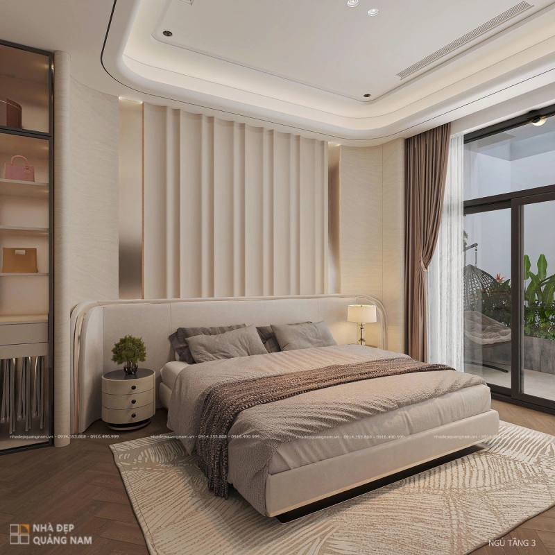 NHÀ ĐẸP QUẢNG NAM| Phòng ngủ vừa hiện đại vừa thoáng mát