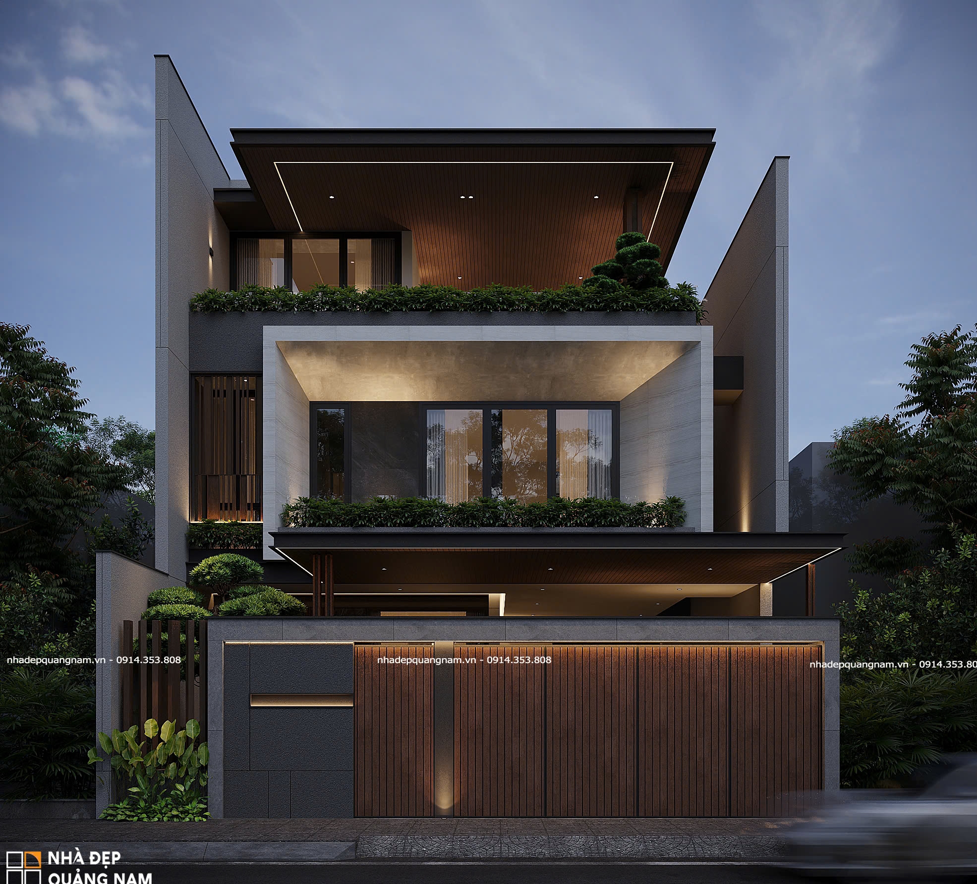 VP VILLA - Biệt thự 3 tầng sang trọng với tuyên ngôn kiến trúc hiện đại