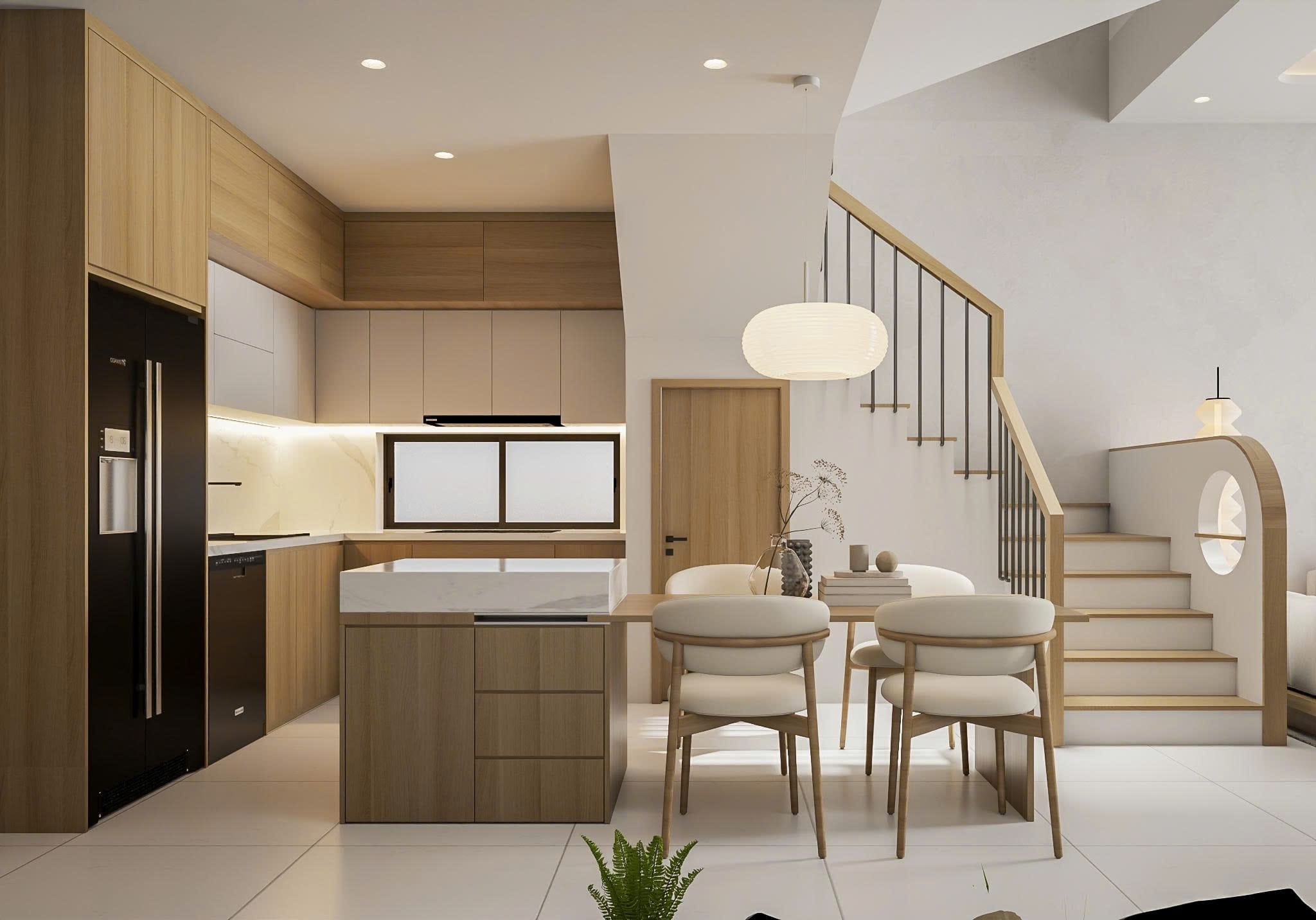 TT House - Giải pháp thiết kế nhà phố lệch tầng hiện đại, ngập tràn sắc xanh