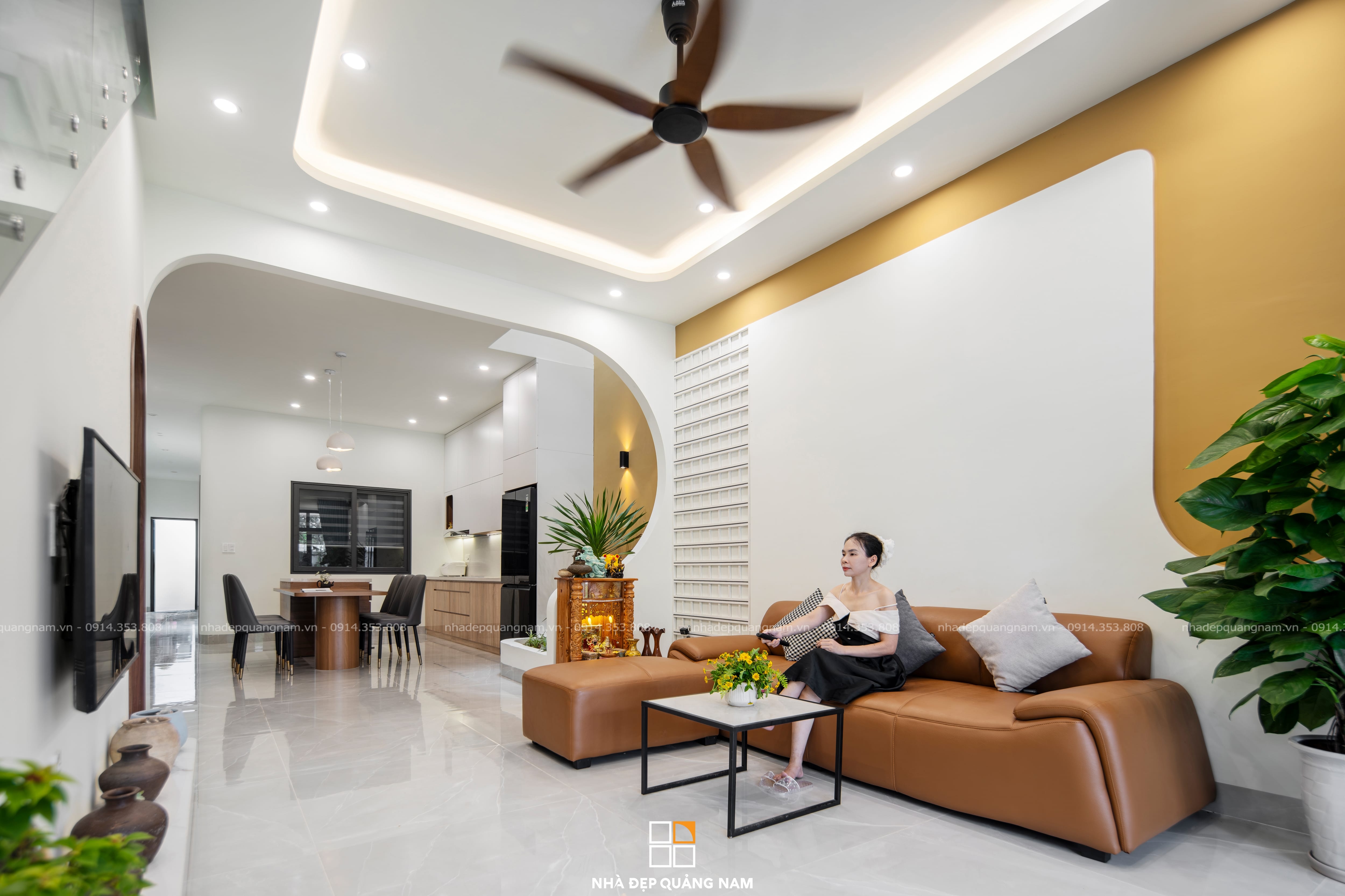 Hình ảnh thực tế DC House - không gian nhà ở kết hợp trung tâm yoga tại Núi Thành