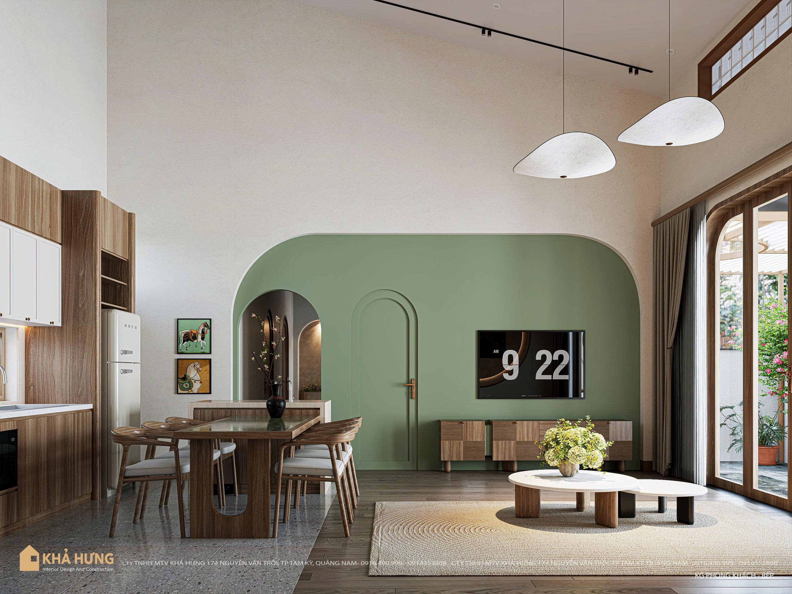 NĐQN | Phòng khách bếp nối liền tại CT HOUSE