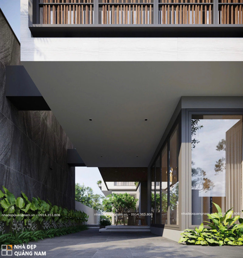 NHÀ ĐẸP QUẢNG NAM | ĐƯỜNG HÀNH LANG THÔNG GIÓ DT VILLA