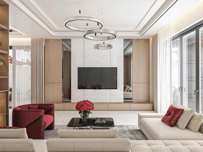 NHÀ ĐẸP QUẢNG NAM| PHÒNG KHÁCH SANG TRỌNG TẠI HT VILLA