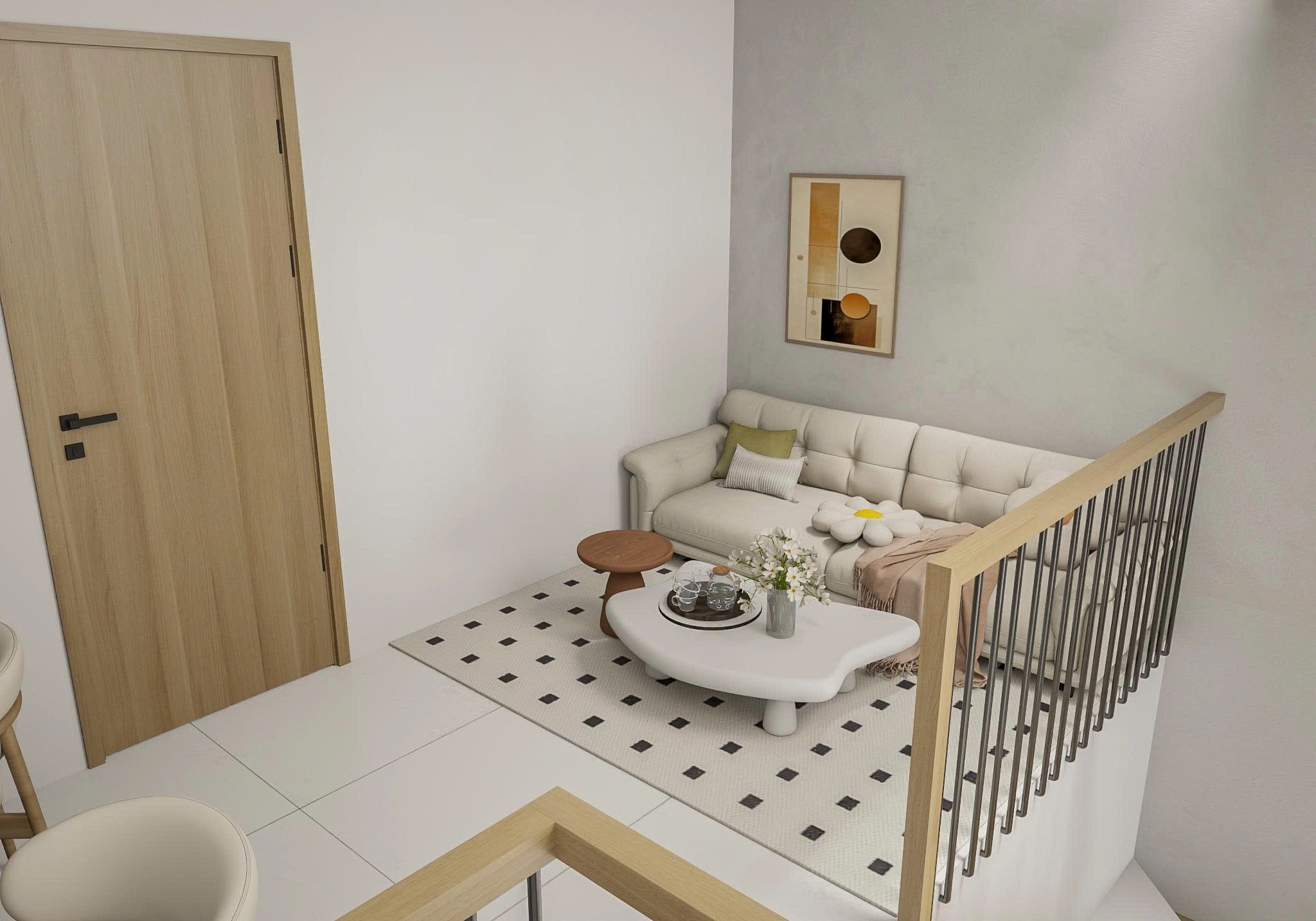 TT House - Giải pháp thiết kế nhà phố lệch tầng hiện đại, ngập tràn sắc xanh