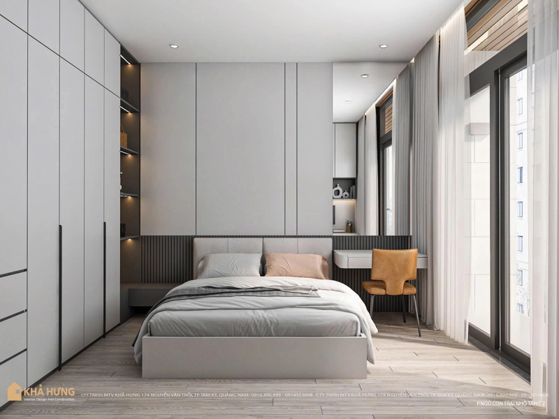 NHÀ ĐẸP QUẢNG NAM| PHÒNG NGỦ HT VILLA VỚI GAM MÀU SANG TRỌNG