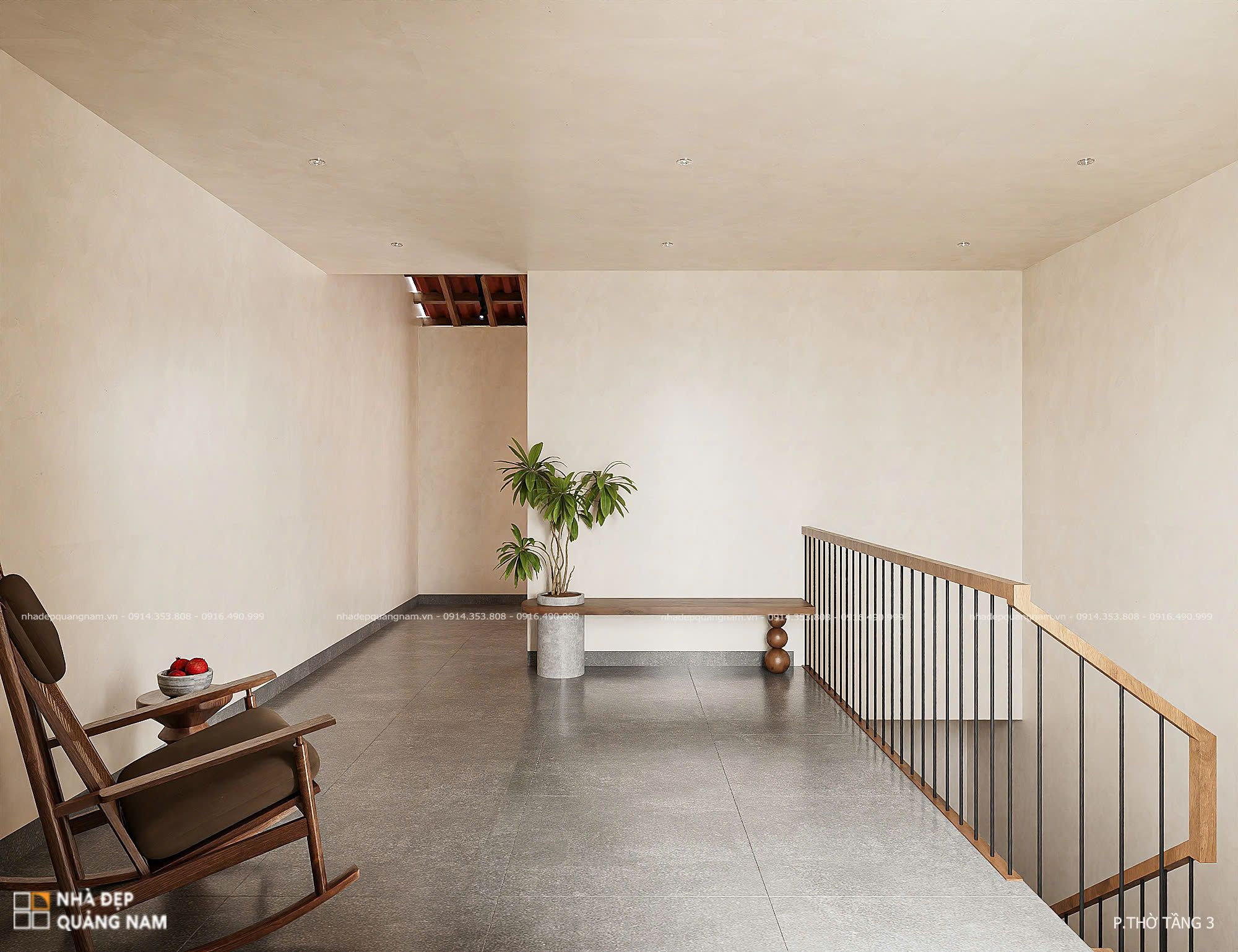 Phần đệm không khí ở DA House giúp ngôi nhà thoáng đãng NĐQN