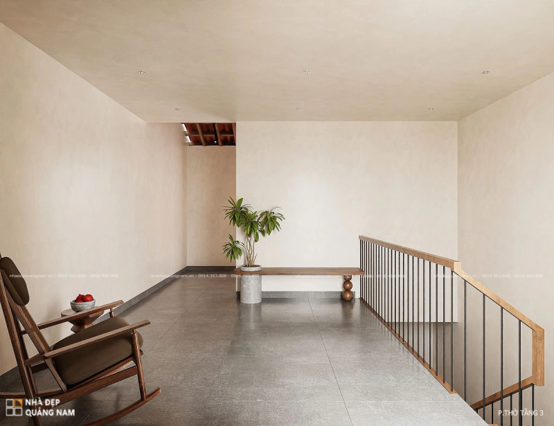 Phần đệm không khí ở DA House giúp ngôi nhà thoáng đãng NĐQN