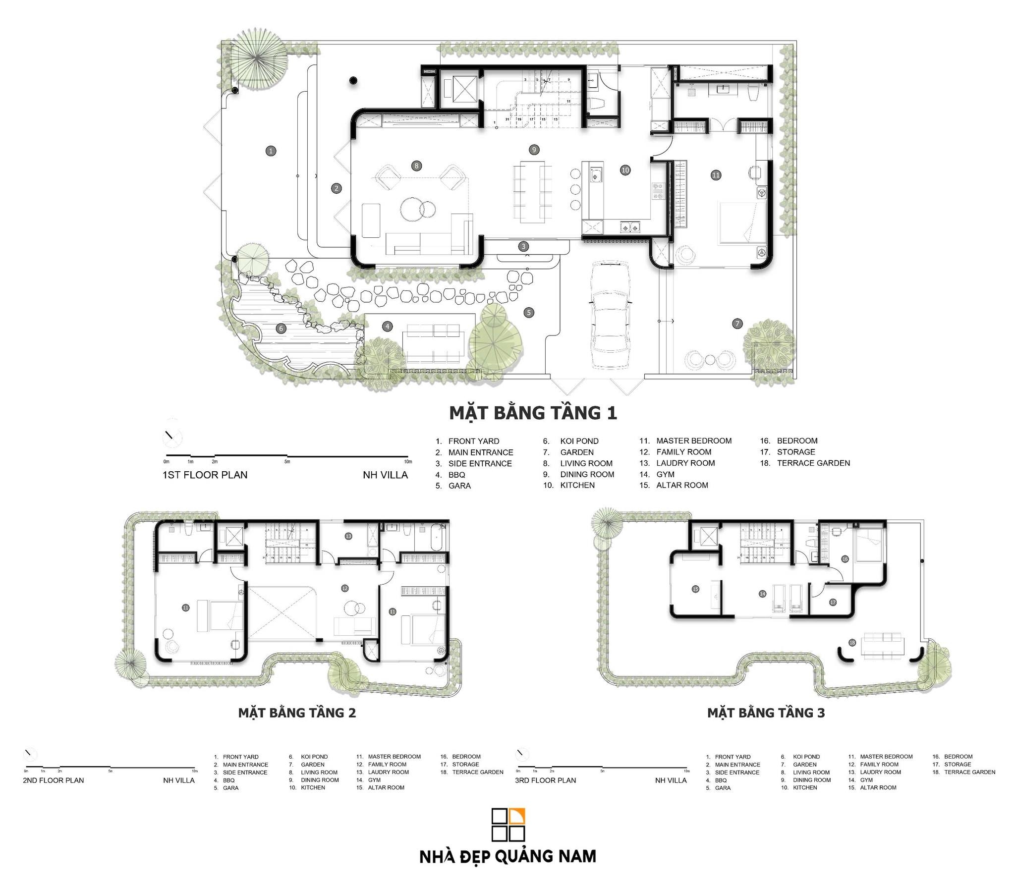 Mặt bằng thiết kế Nhà đẹp Quảng Nam