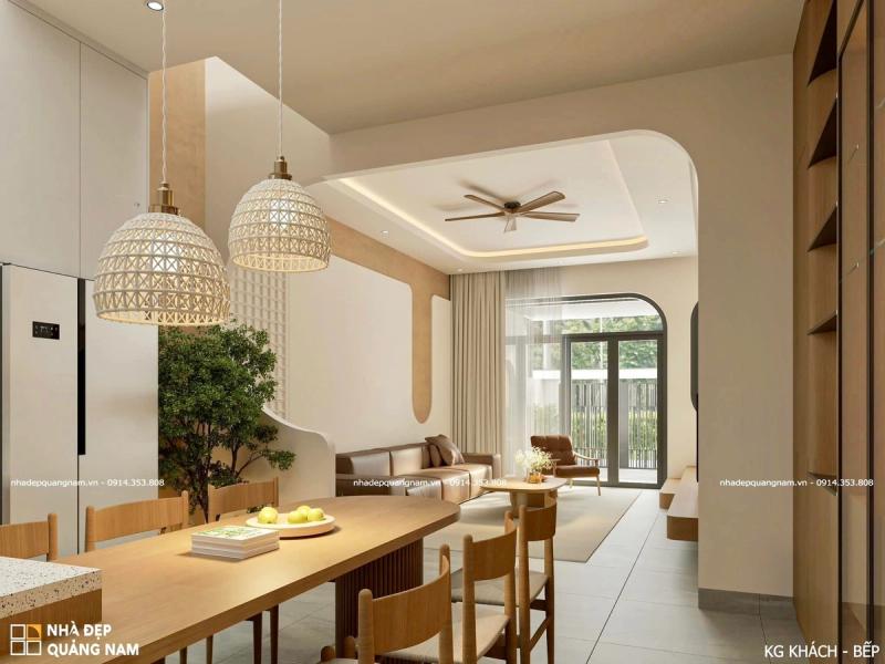 Không gian tầng 1 DC House được NĐQN bố trí rộng rãi