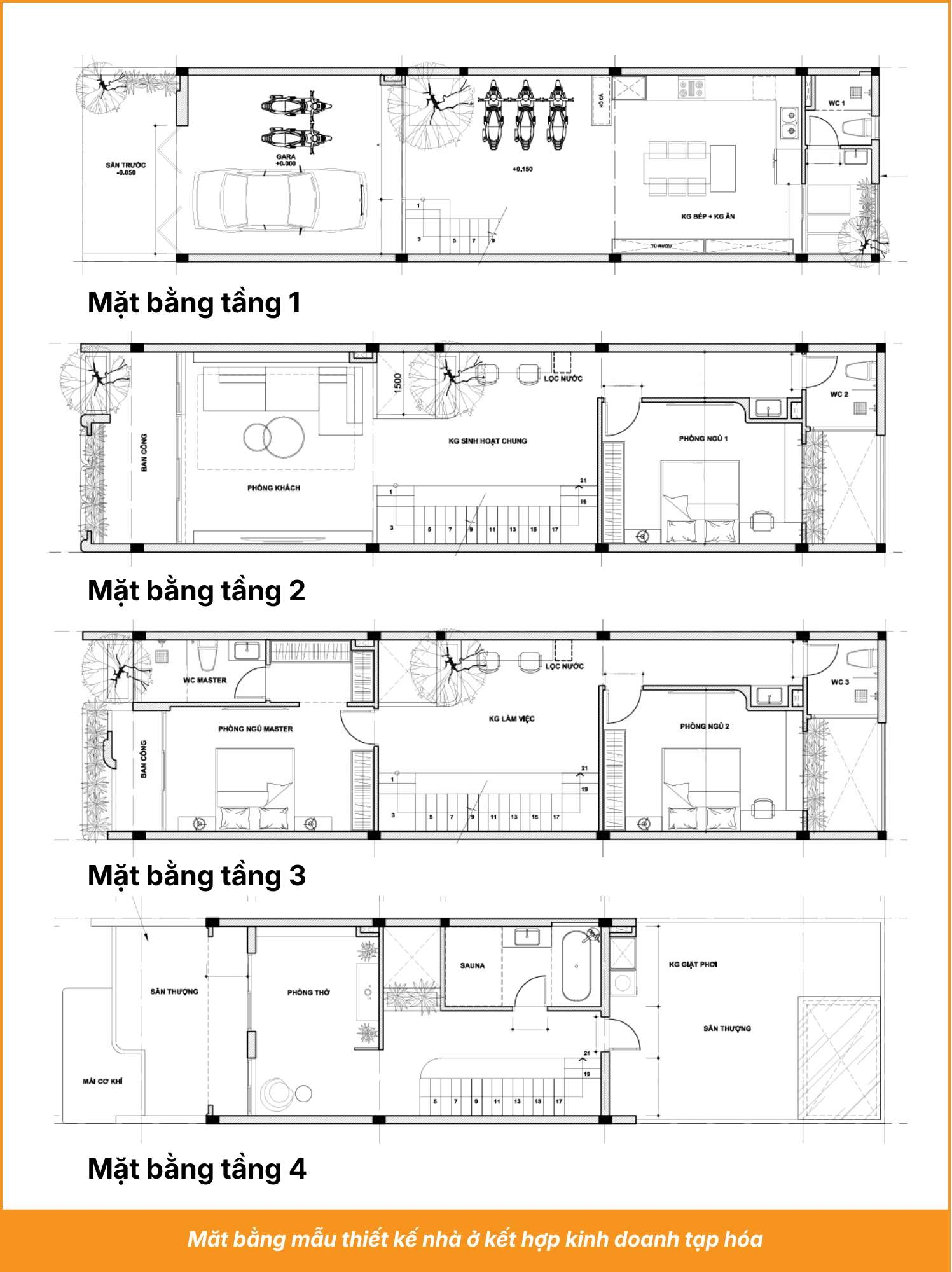 Măt bằng mẫu thiết kế nhà ở kết hợp kinh doanh tạp hóa