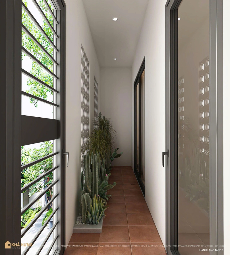 NHÀ ĐẸP QUẢNG NAM| Hành lang chạy dọc thông suốt không khí