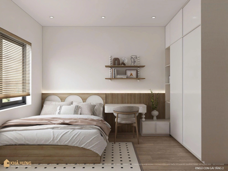 NHÀ ĐẸP QUẢNG NAM| Phòng ngủ tối giản, tiện nghi