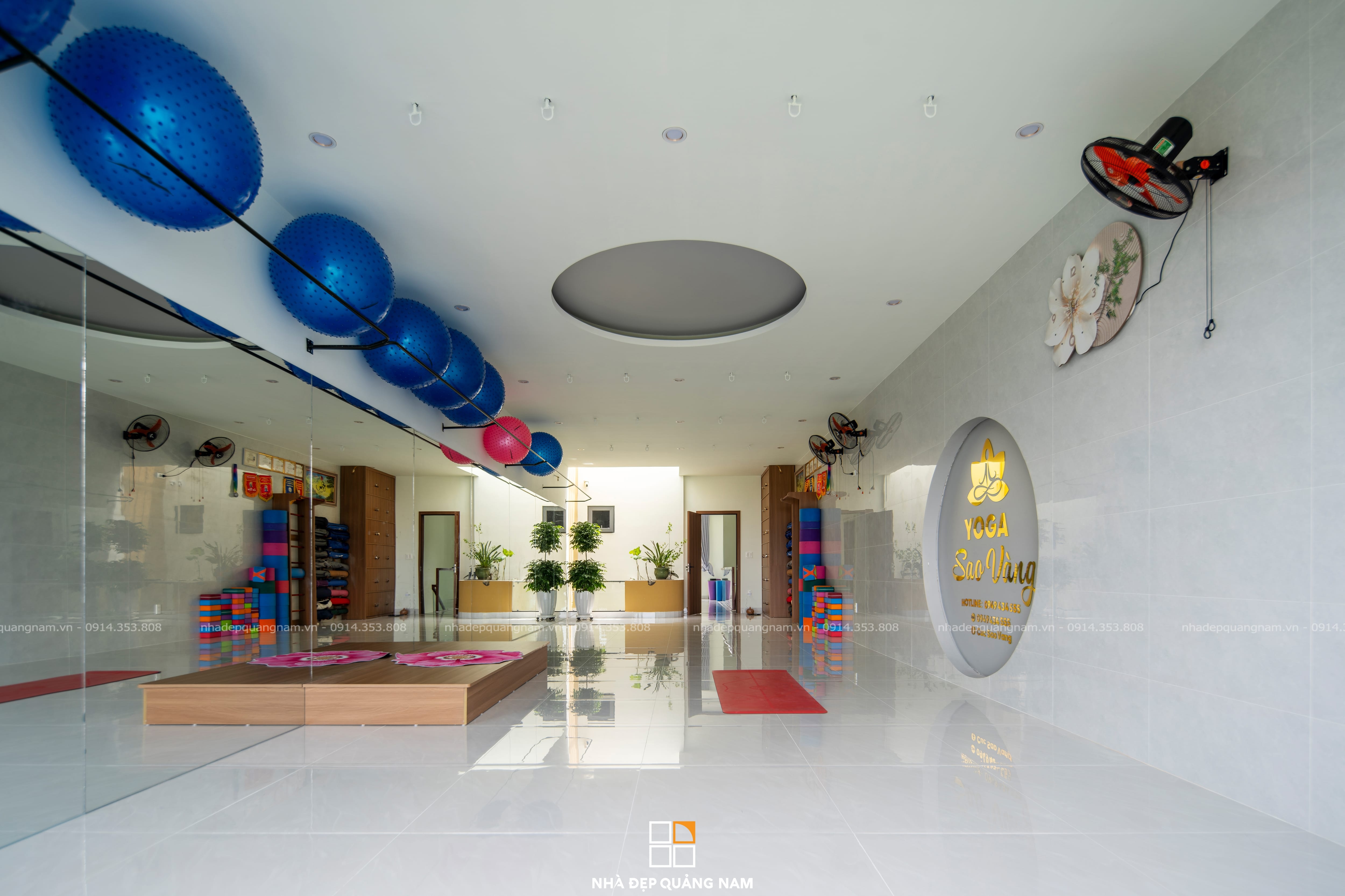 Hình ảnh thực tế DC House - không gian nhà ở kết hợp trung tâm yoga tại Núi Thành