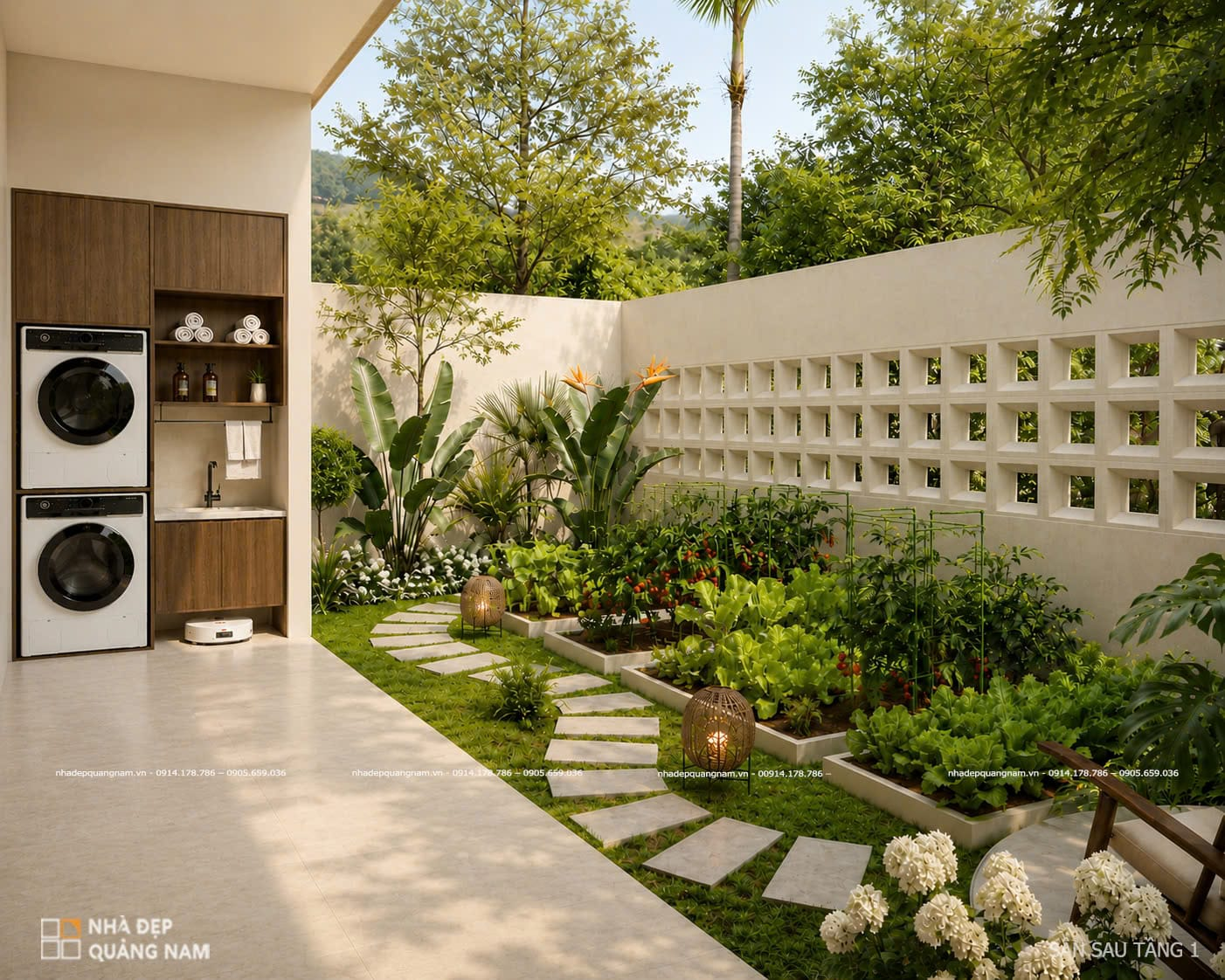 PT House - Mái ngói dốc ấn tượng cùng vật liệu mộc mạc, tự nhiên