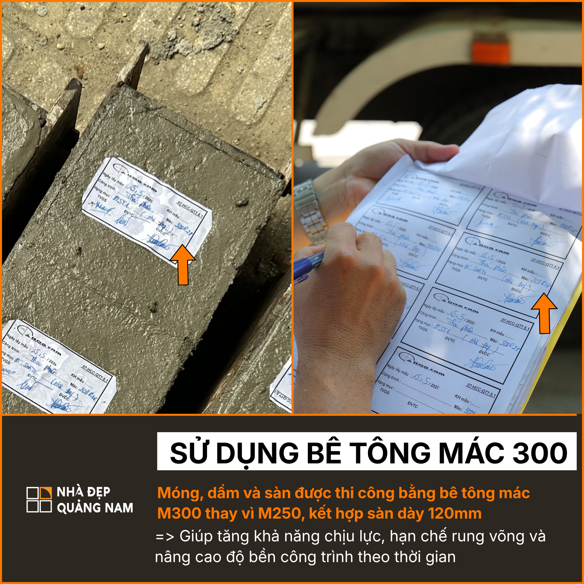 bê tông mác 300 trong thi công tại Nhà Đẹp Quảng Nam