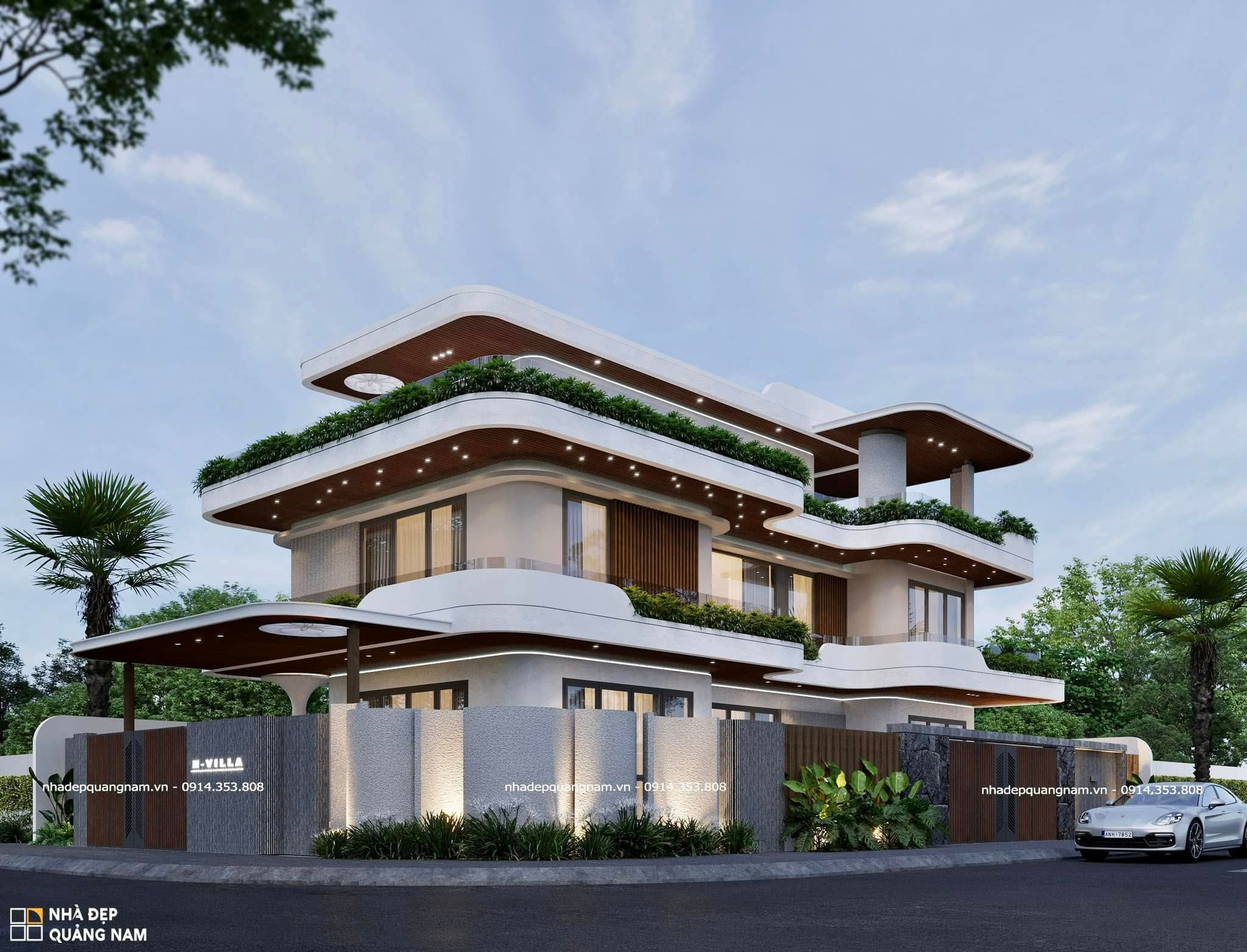 NH Villa - Nghệ thuật đường cong trong thiết kế kiến trúc 