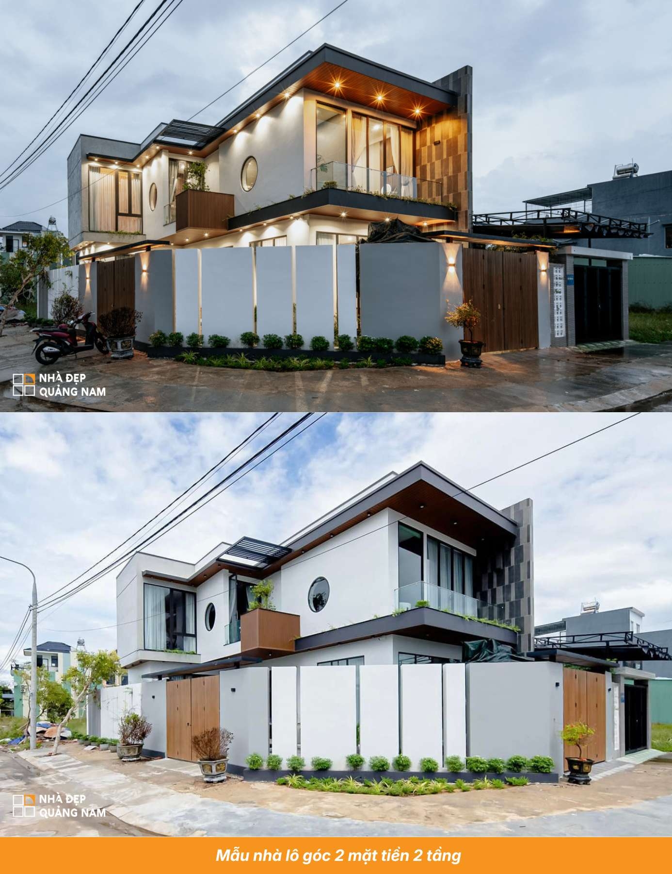 Mẫu nhà lô góc 2 mặt tiền 2 tầng