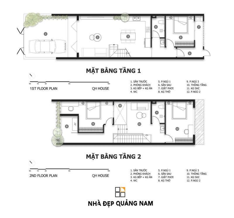 QH House - Nhà phố lệch tầng đầy đủ tiện nghi