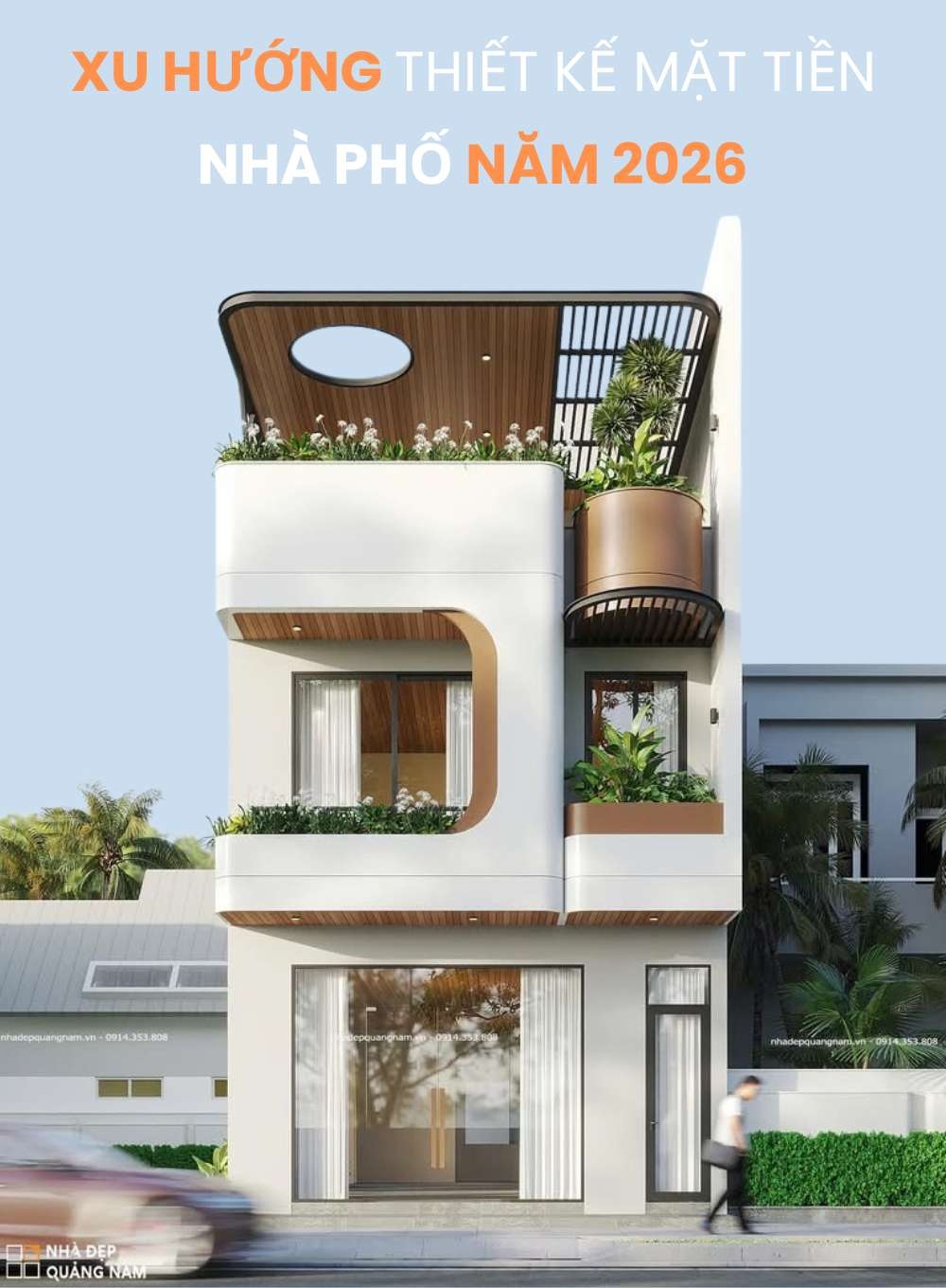 Xu hướng thiết kế mặt tiền nhà phố năm 2026