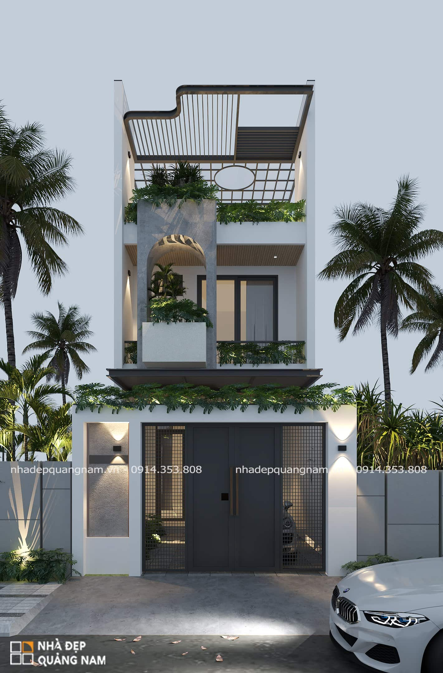 NH House – Nhà phố hướng tây, giải pháp tránh nắng hiệu quả