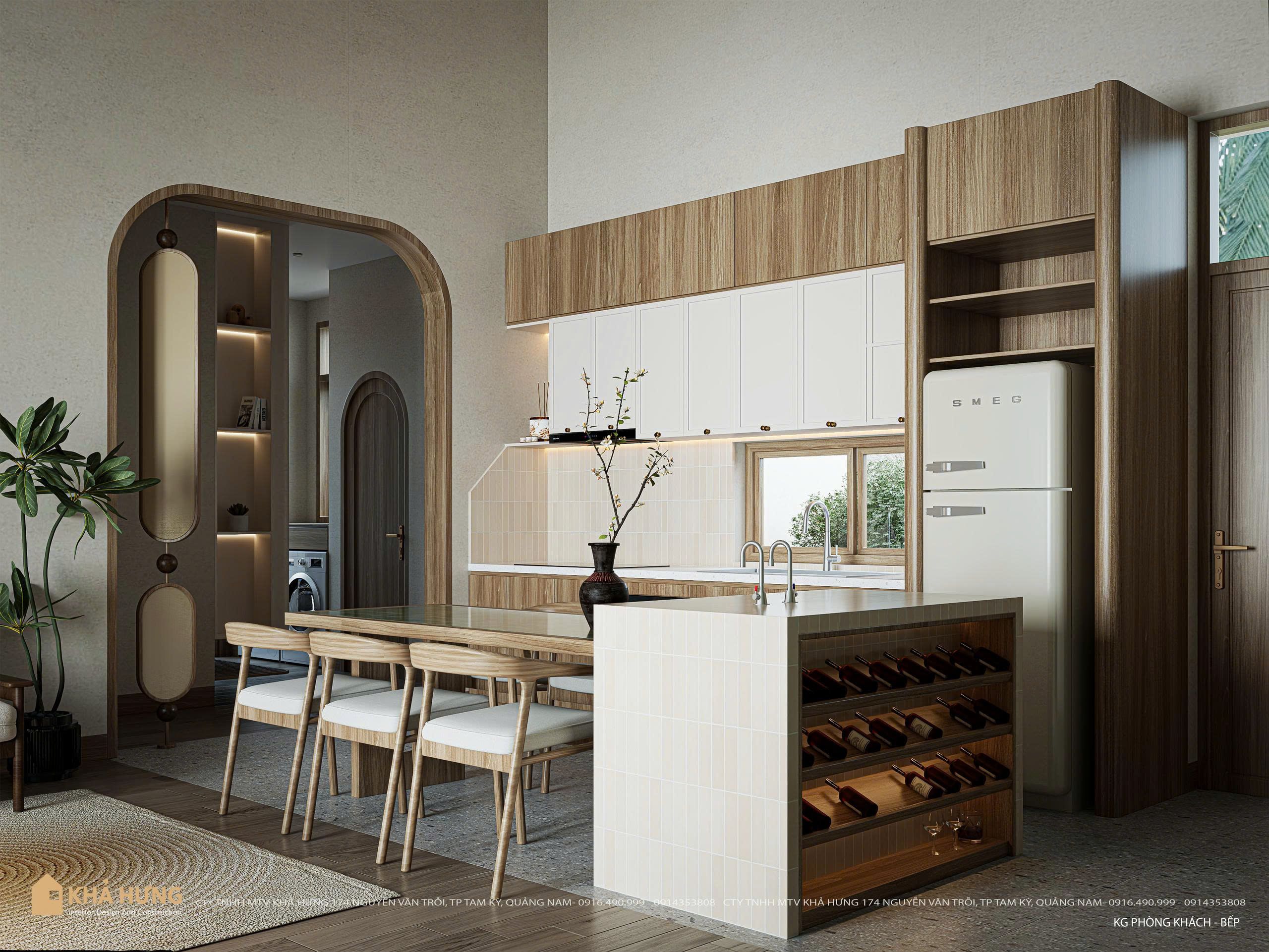 NĐQN | Không gian bếp CT HOUSE thanh lịch, thoáng đãng, vừa đủ để sinh hoạt