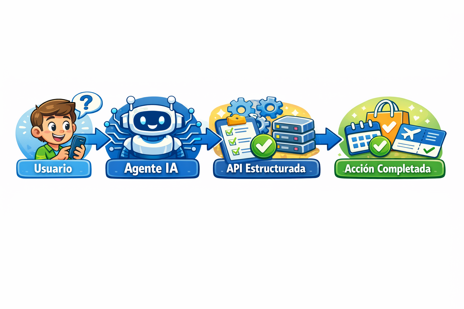 flujo agentes IA WebMCP SEO con inteligencia artificial