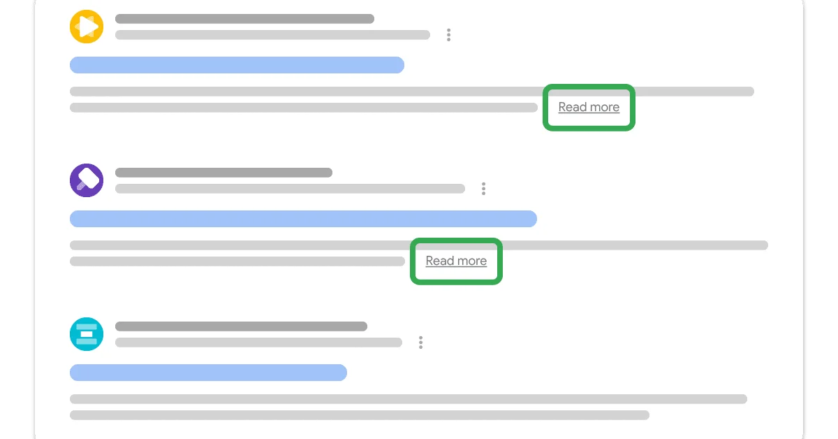 Google publica las mejores prácticas para activar los enlaces "Leer más" en los snippets de búsqueda