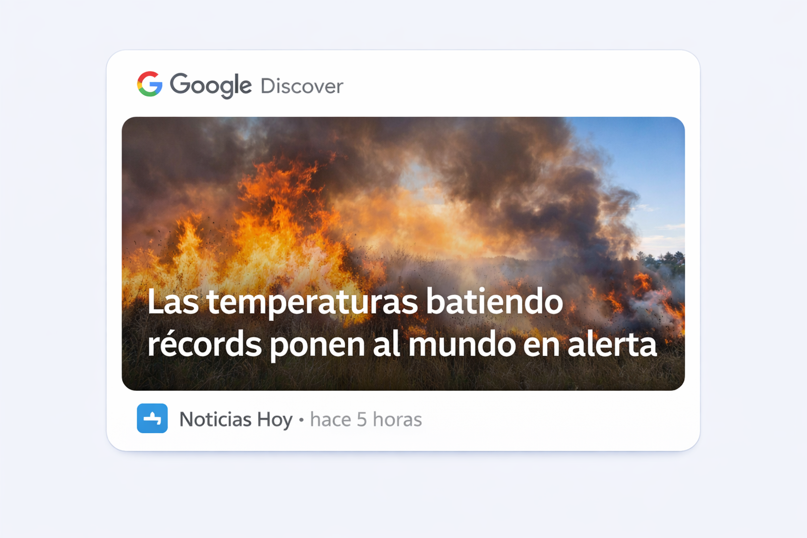 optimizar Google Discover ejemplo tarjeta 2026