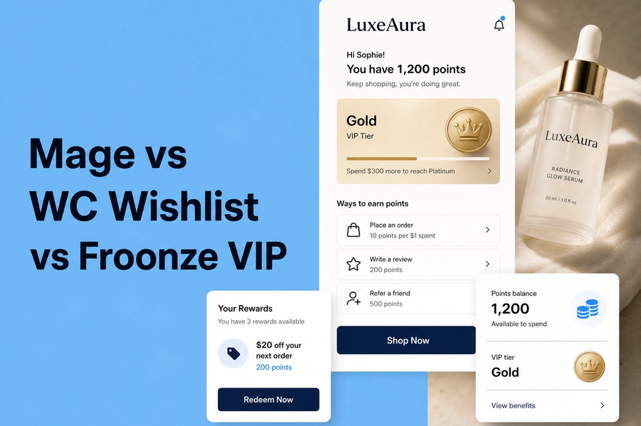 Mage vs WC Wishlist & Back in Stock vs Froonze VIP Loyalty & Wishlist: 2026 Comparison