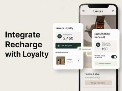 Integrate Recharge with Mage Loyalty: hero showing loyalty data syncing with Recharge