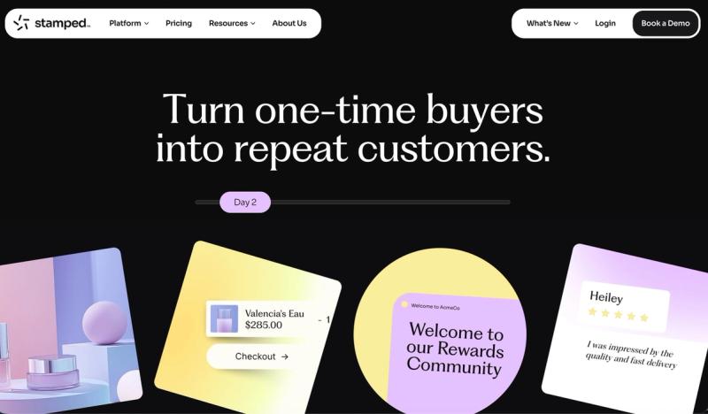 Stamped homepage