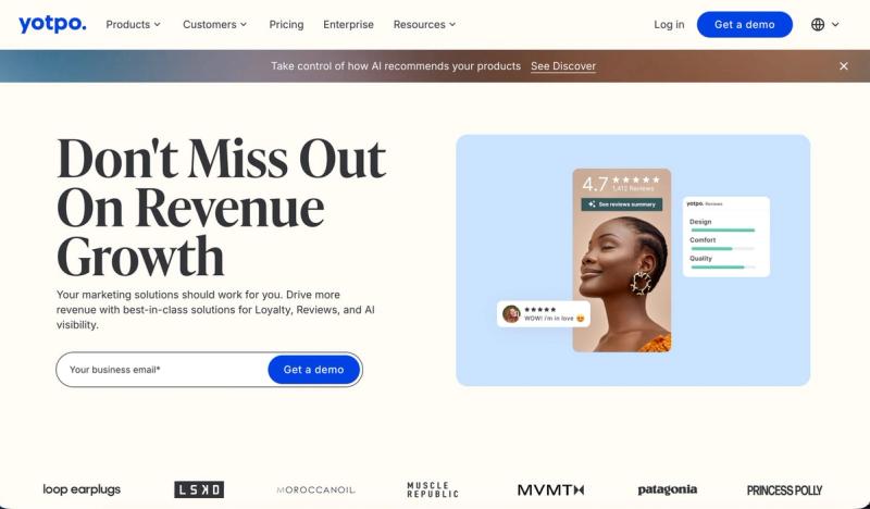 Yotpo homepage