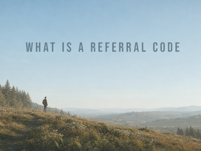What Is a Referral Code & How Does It Drive Ecommerce Sales?: a minimalist cinematic landscape with the title in the sky