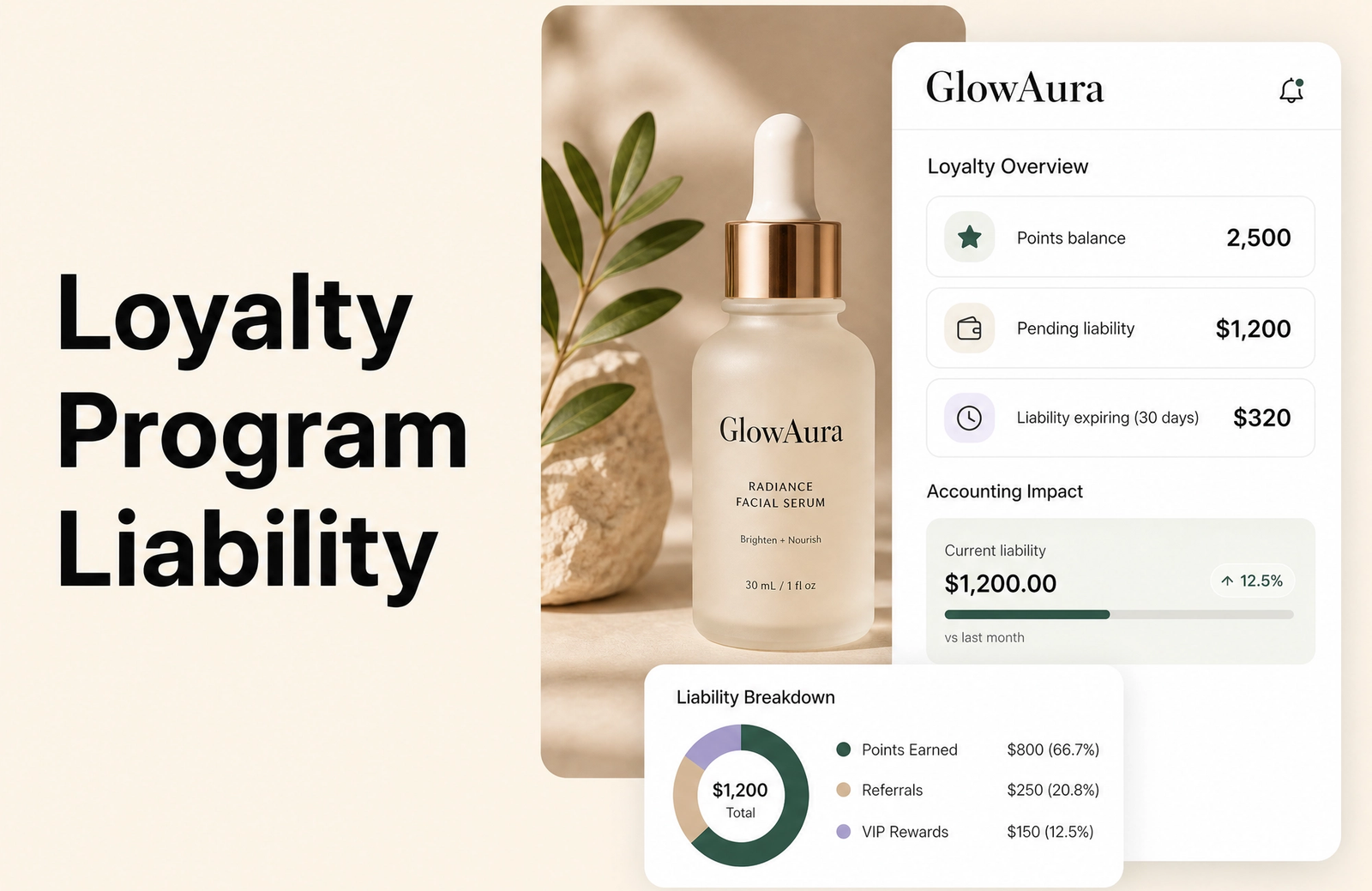 Minimalist landscape with article title "Loyalty Program Liability: The Accounting Reality Most Founders Ignore" displayed as