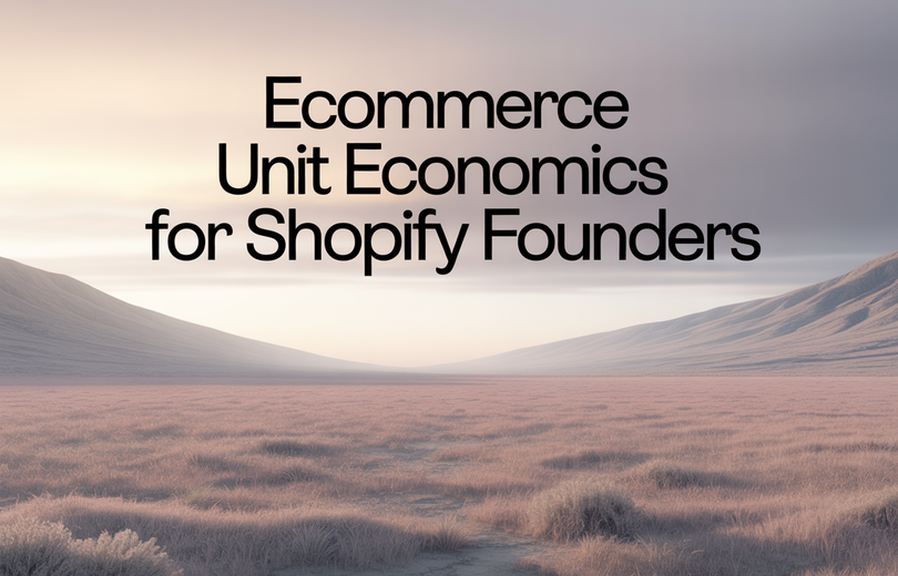 Ecommerce Unit Economics Explained: What Every Shopify Founder Should Track