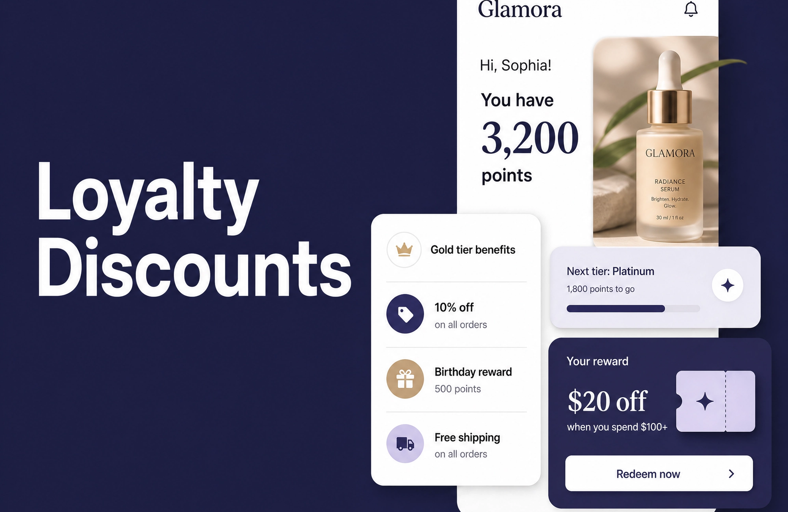 Loyalty Discounts: How They Work + Examples to Boost Sales: a minimalist cinematic landscape with the title in the sky