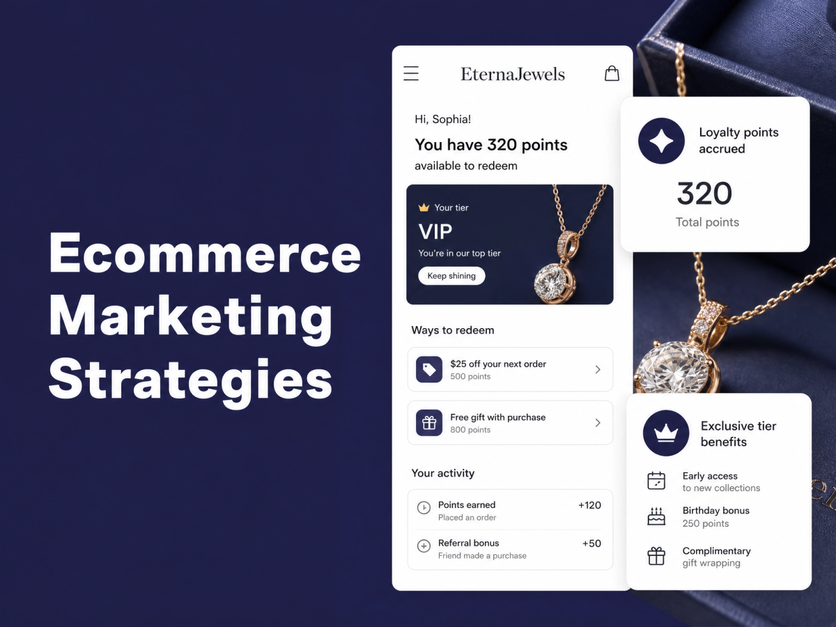 Ecommerce Marketing Guide: 32 Tactics & Strategies for 2026: a minimalist cinematic landscape with the title in the sky