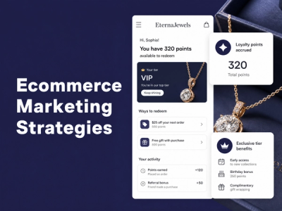 Ecommerce Marketing Guide: 32 Tactics & Strategies for 2026: a minimalist cinematic landscape with the title in the sky