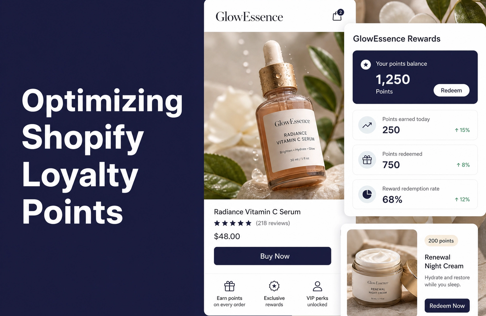 Minimalist landscape with article title "How Many Points Per Dollar Should Your Shopify Loyalty Program Offer?" displayed as