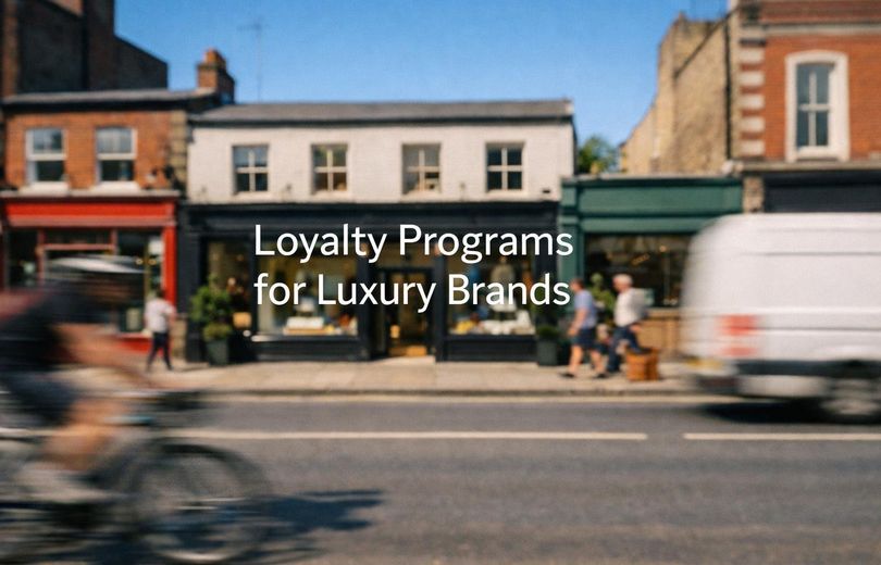 White text reading “Loyalty Programs for Luxury Brands” over a soft gradient background