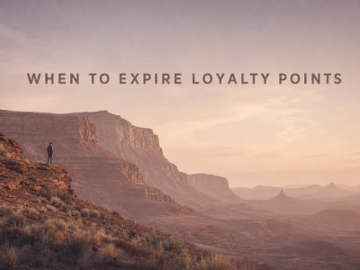 Minimalist landscape with article title "When to Expire Loyalty Points (And When You Definitely Shouldn't)" displayed as text