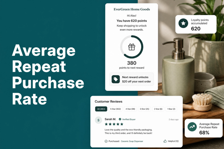 Average Repeat Purchase Rate: Shopify Plant and Garden Brands