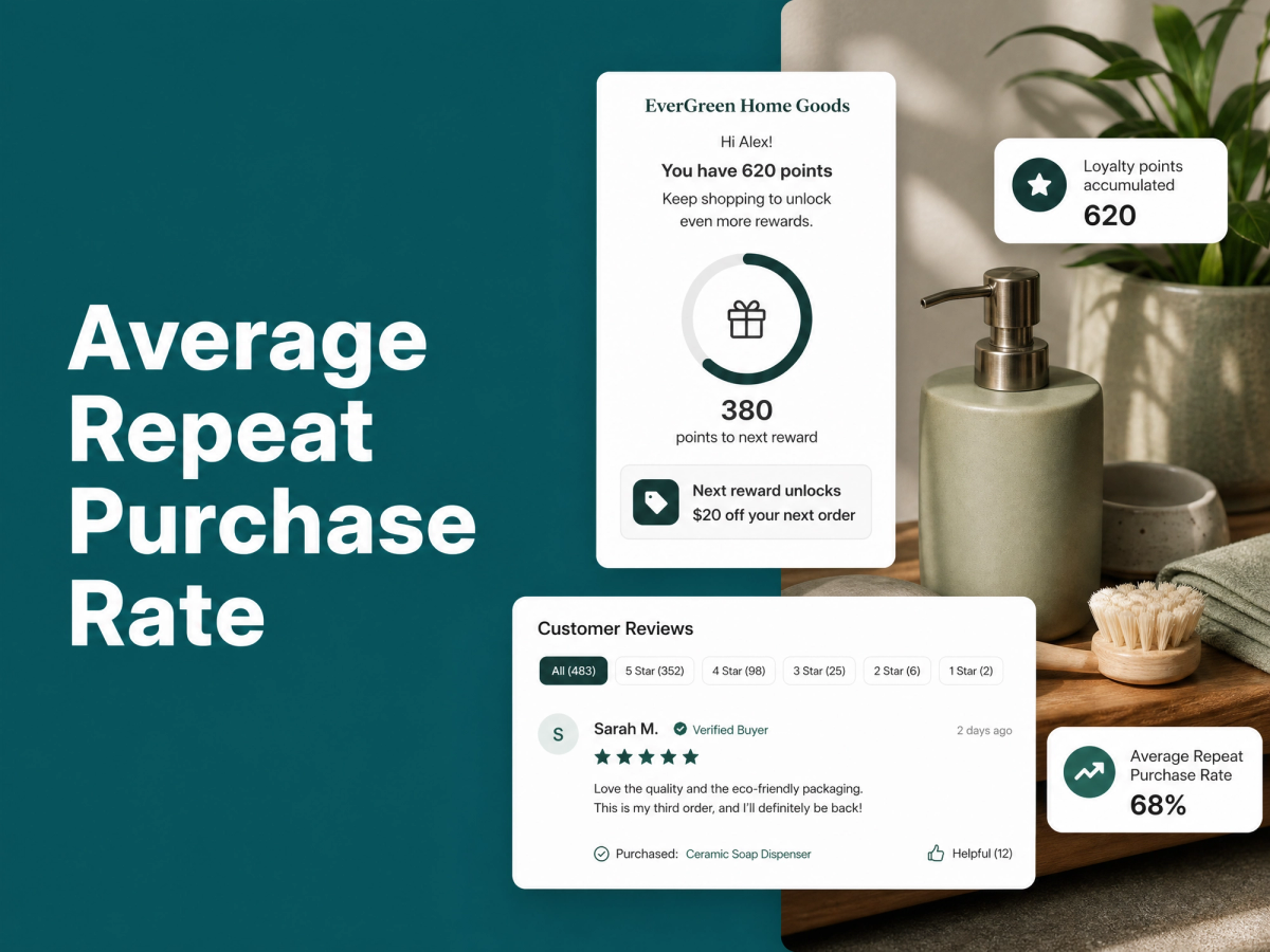 Average Repeat Purchase Rate: Shopify Plant and Garden Brands