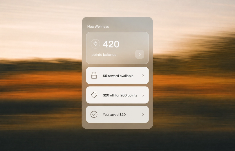 Minimalist landscape with "Average Repeat Purchase Rate: Shopify Coffee" text in the sky, representing benchmark data visuali