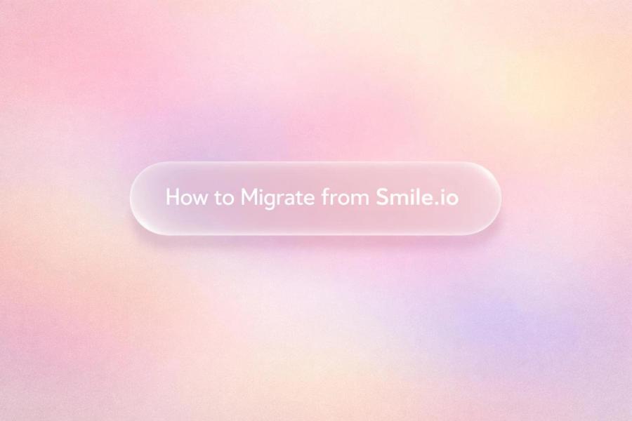 White text reading “How to Migrate from Smile.io” over a soft gradient background