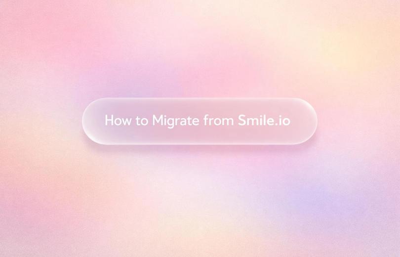 White text reading “How to Migrate from Smile.io” over a soft gradient background