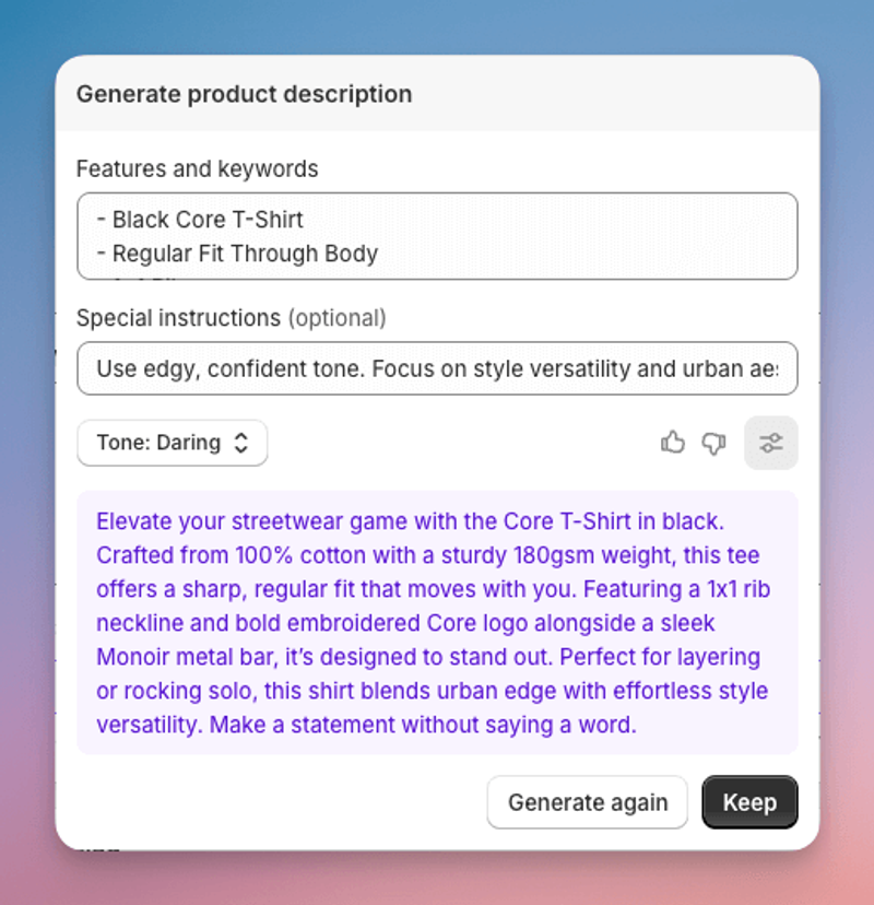 example-shopify-ai-product-description