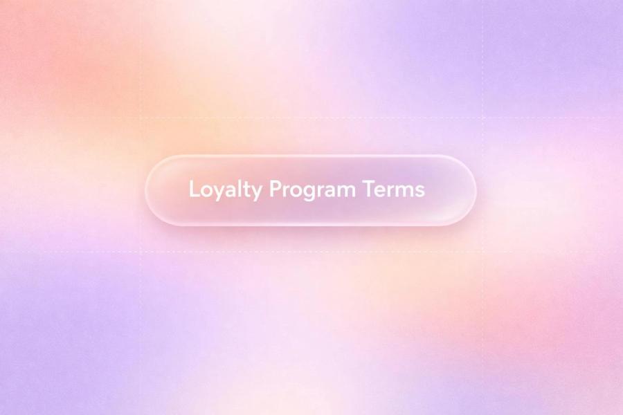 White text reading “Loyalty Program Terms” over a soft gradient background.