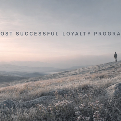 Most Successful Loyalty Programs: Examples & Analysis (2026): a minimalist cinematic landscape with the title in the sky